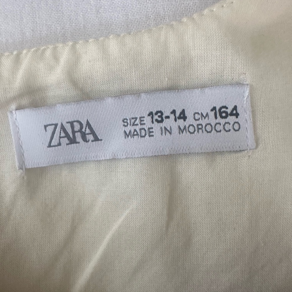 Zara Kids Cream Dress with Contrasting Bow - Picture 4 of 7
